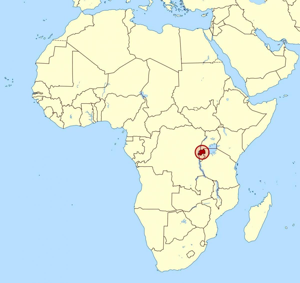 mapa Rwande afrika