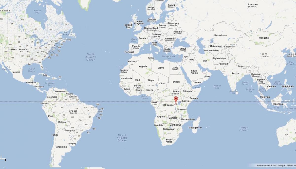 mapa Rwande vo svete
