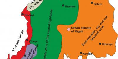 Mapa Rwande klímy