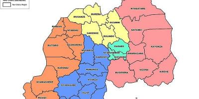 Mapa Rwande mapa krajov