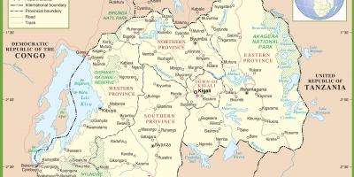 Mapa Rwande politické