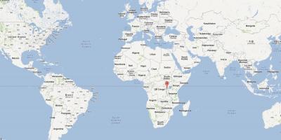 Mapa Rwande vo svete